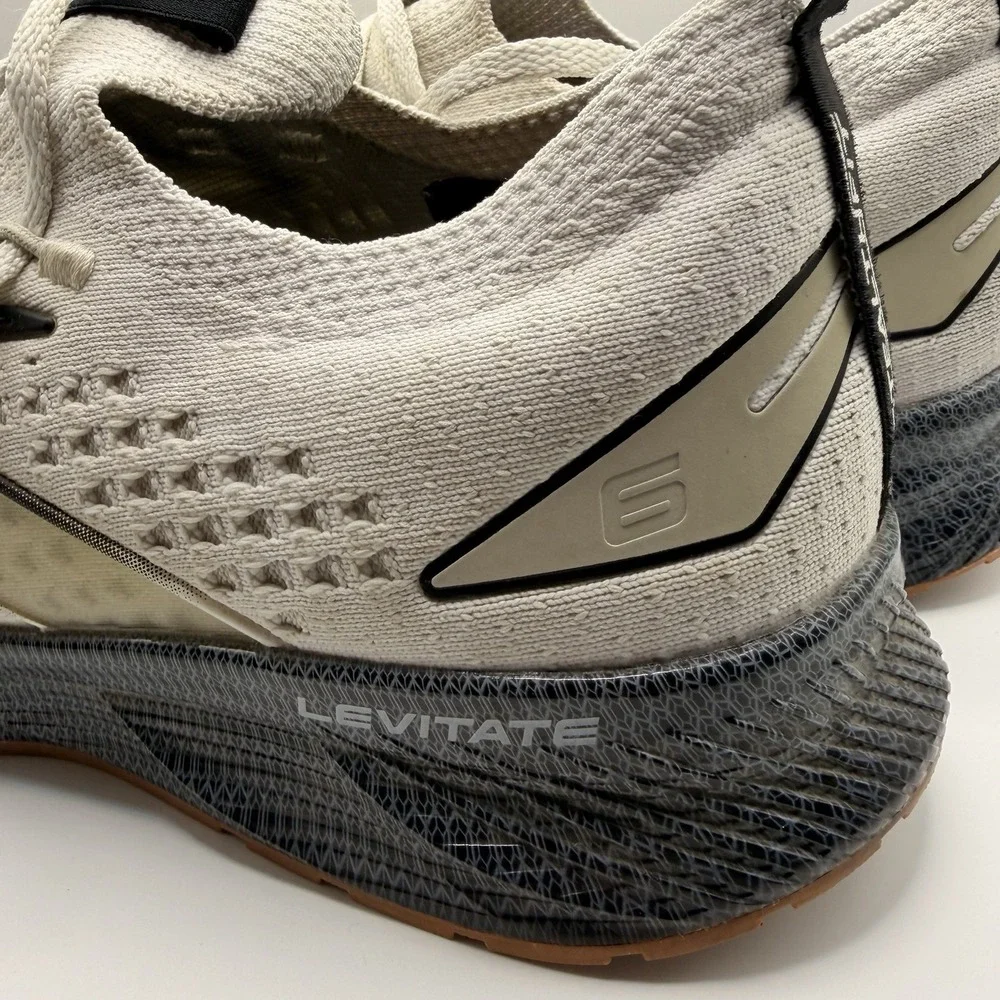 Brooks Levitate StealthFit 6 Men's 10 D White Black Gum Running Shoes 110397